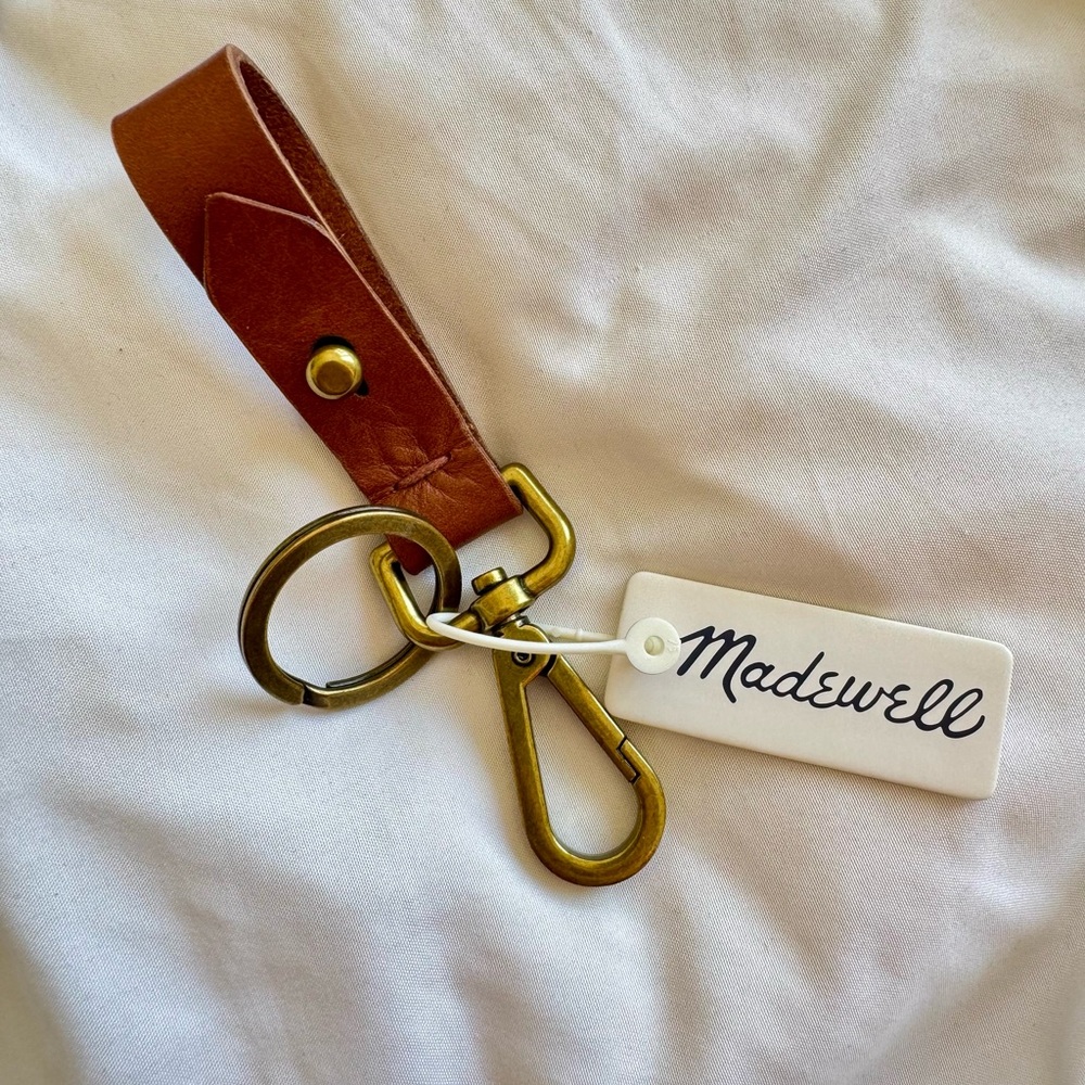 Madewell Brown Leather Keychain
